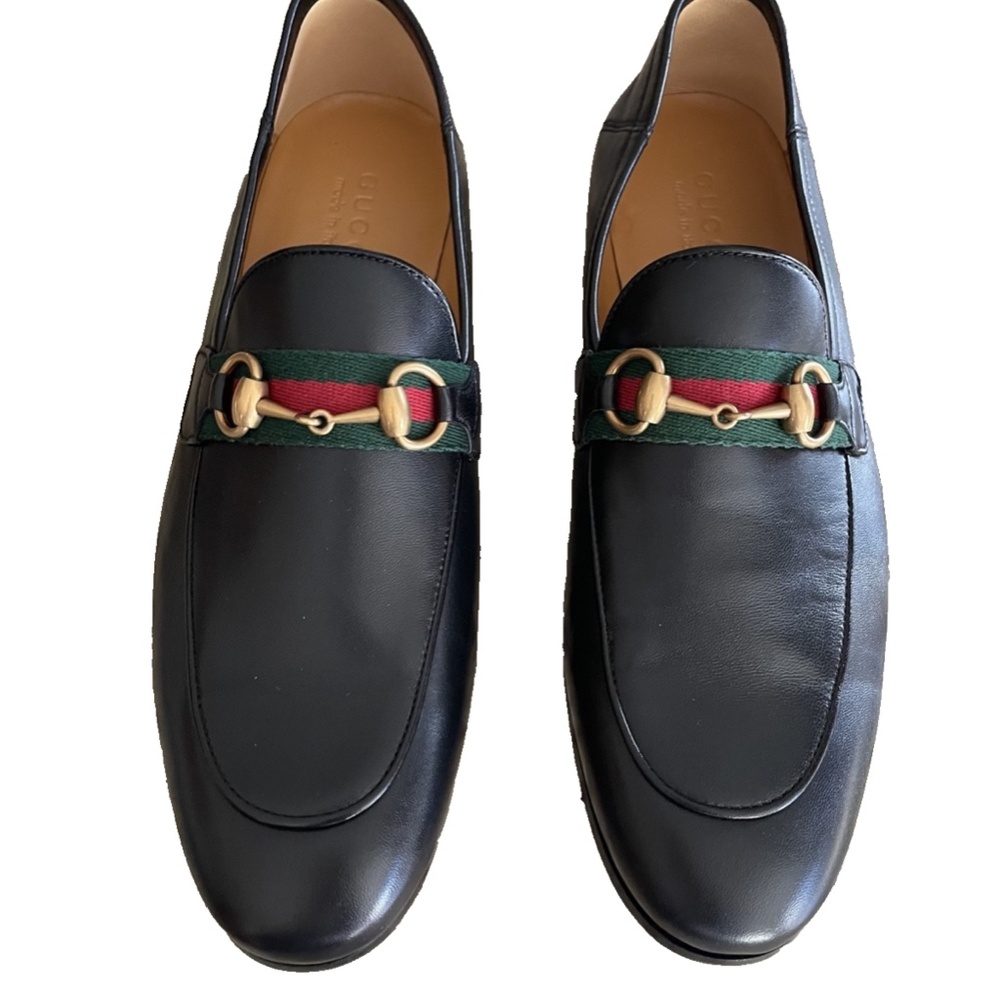 New in Box Men's Genuine Gucci Horsebit Agnello Plonge Shoes Black Size 8.5 - Picture 5 of 9